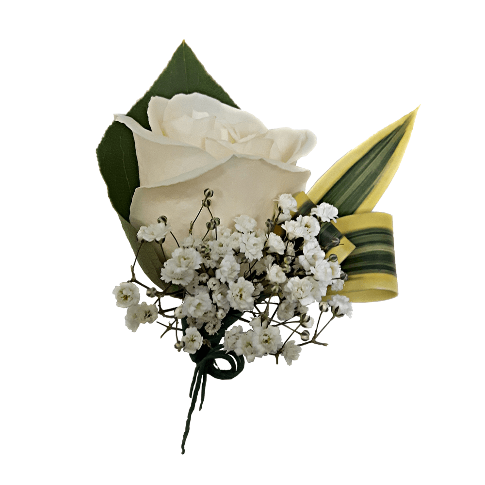 White Rose Boutonniere