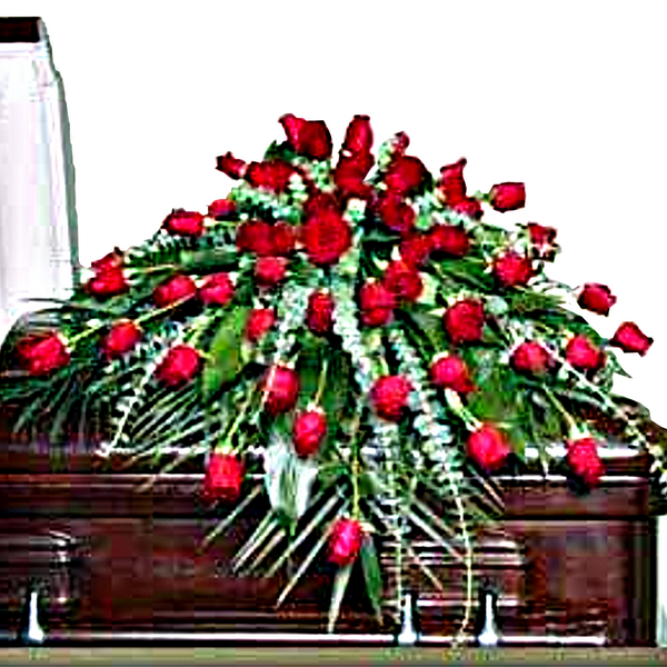 Red Rose Casket Tribute